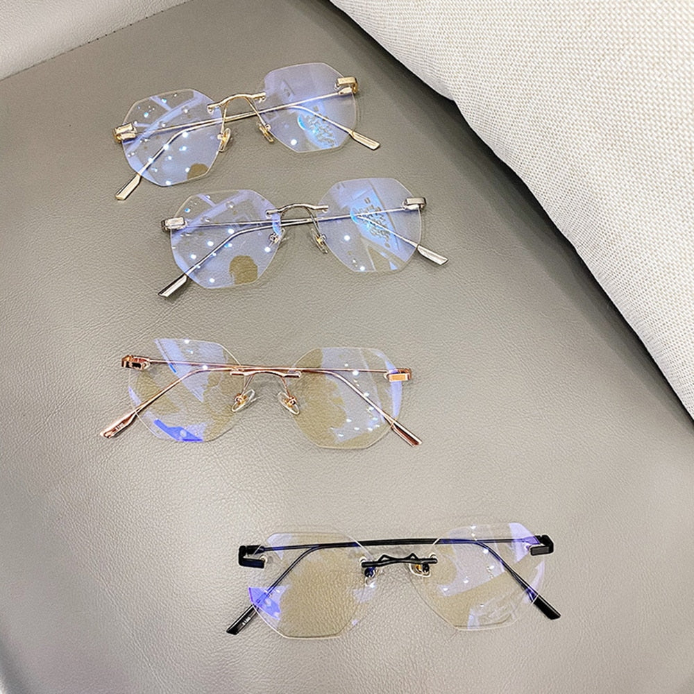 Women's Rimless Blue Light Blocking Glasses