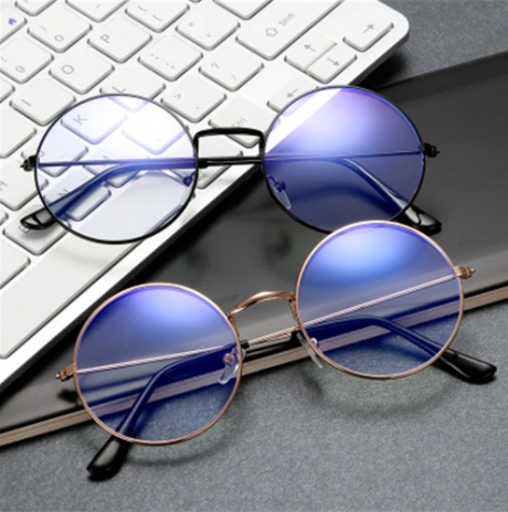 Vintage Women's Metal Blue Light Glasses