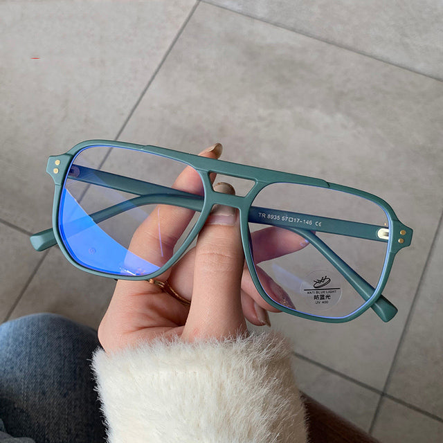 Classic Framed Plastic & Titanium Material Blue Light Blocking Computer Glasses