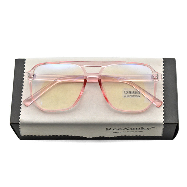 Classic Framed Plastic & Titanium Material Blue Light Blocking Computer Glasses