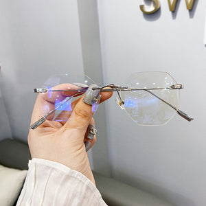 Women's Rimless Blue Light Blocking Glasses