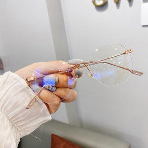 Women's Rimless Blue Light Blocking Glasses