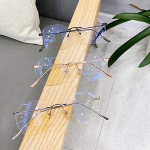 Women's Rimless Blue Light Blocking Glasses