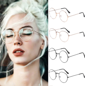 Vintage Women's Metal Blue Light Glasses