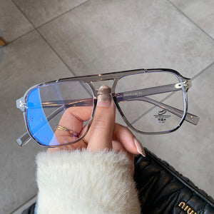Classic Framed Plastic & Titanium Material Blue Light Blocking Computer Glasses