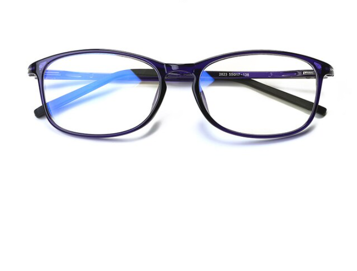 Shadow Framed Blue Plastic Titanum Material Light Blocking Anti-Glare and Anti-Eye Strain Glasses